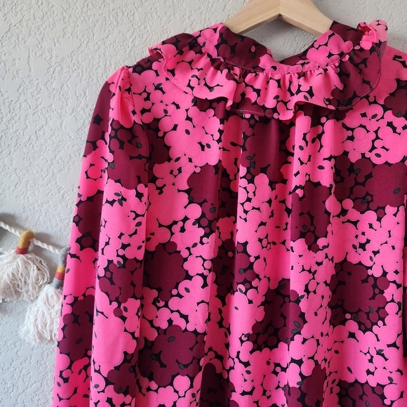 Kate Spade Pink and Black Floral Blouse - Picture 10 of 12